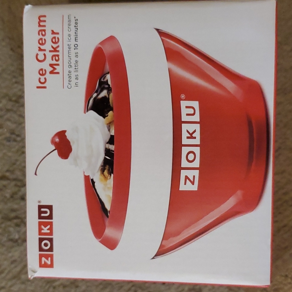 New Zoku Ice Cream, Sorbet, Gelato Maker. Makes Ice cream In 10 Minutes!!!! Red
